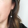 Pearl Chain Earrings, thumbnail 2 of 2