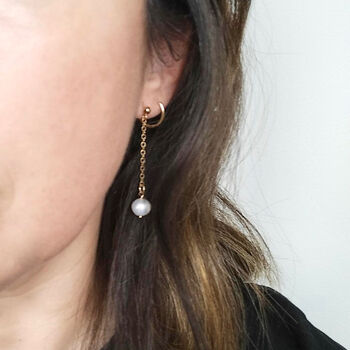 Pearl Chain Earrings, 2 of 2
