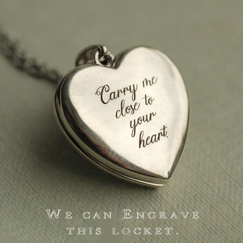 Sterling Silver Heart Personalised Locket With Photos, 5 of 12