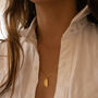Chunky 14 K Gold Paper Clip Necklace, thumbnail 10 of 12
