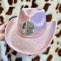 Pink Disco Ball Cowgirl Hat, thumbnail 1 of 3