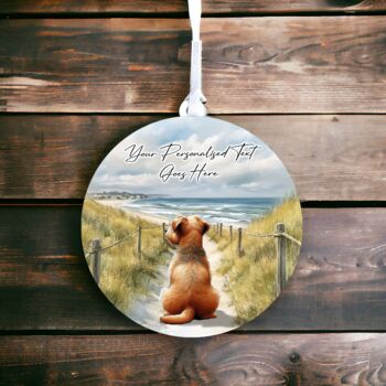 Personalised Norfolk Terrier Dog Beach Walk Collection, 4 of 8