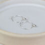 Sterling Silver Charm Hoops With Teardrops, thumbnail 2 of 4