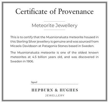 Muonionalusta Meteorite Necklace Sterling Silver, 5 of 5