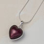 Murano Glass Heart Sterling Silver Pendant, thumbnail 8 of 12
