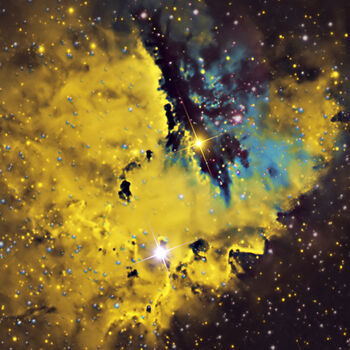 Space Fleece Blanket Pacman Nebula Yellow, 4 of 10