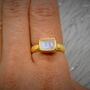 Rainbow Moonstone Gold Ring, thumbnail 6 of 12