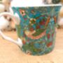 Set Of Six Palace Mugs In William Morris Teal Strawberry Thief Design, thumbnail 9 of 12