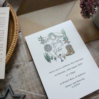 Bespoke Monogram Style Wedding Invitation, 8 of 8