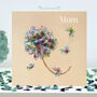 Multicoloured Flower And Butterfly Mum Birthday Card, thumbnail 1 of 9