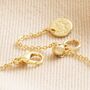 Triple Enamel Flower Chain Bracelet In Gold Plating, thumbnail 4 of 5