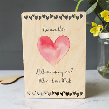 Personalised Wooden Card Sending Love, 3 of 5