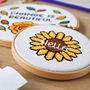 Hello Sunflower Mini Cross Stitch Kit, thumbnail 3 of 4