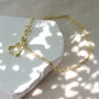 9ct Yellow Gold Heart Drop Charm Bracelet, thumbnail 1 of 5