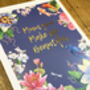 Floral And Gold Mum A3 Print, thumbnail 4 of 4