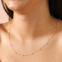 Stainless Steel Pearl Chain Necklace In Gold, thumbnail 2 of 4
