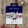Christmas Lurcher Sighthound Dog Pin Badge, thumbnail 1 of 12