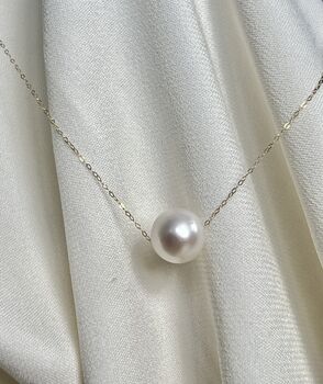 'Ginto' Real Gold Single Pearl Necklace, 6 of 12