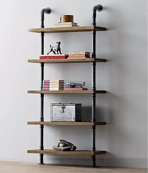 Five Shelf Industrial Chunky Pipe Shelving Unit, 2 of 8