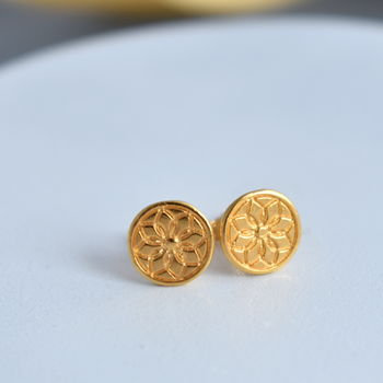 Silver And Gold Dreamcatcher Stud Earrings, 2 of 6