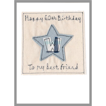 Personalised Initial Star Birthday Card For Him, 10 of 12