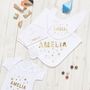 Personalised New Baby Scandi Stars Blanket, thumbnail 5 of 9