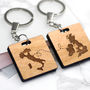 Set Of Two Personalised Our Journey Keyrings, thumbnail 1 of 2