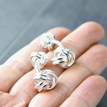 Sterling Silver Knot Cufflinks, 2 of 8