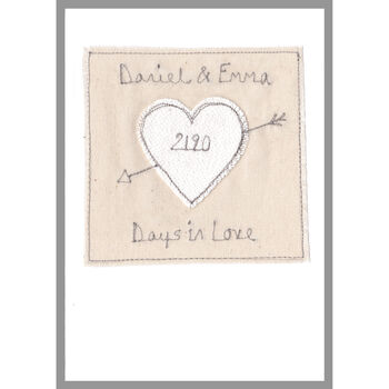 Personalised Cupid Heart Wedding Or Anniversary Card, 3 of 12