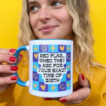 Funny Red Flag Quote Slogan Valentines Mug, 5 of 7