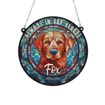 Labrador Fox Red Memorial Suncatcher, 2 of 6