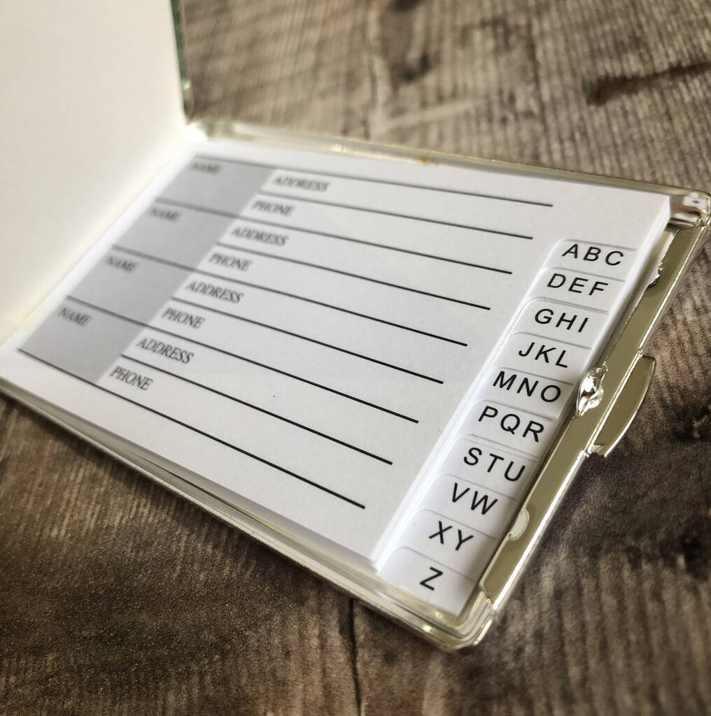 Personalised Engraved Address Book By Broughton & Co