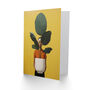 Rubber Tree Woman Plant Gardening Lover Birthday Card, thumbnail 2 of 4