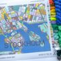 Stockholm City Map Tapestry Kit, thumbnail 2 of 5