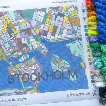 Stockholm City Map Tapestry Kit, 2 of 5