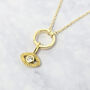 Gold Plated Evil Eye Pendant Charm Good Luck Necklace, thumbnail 1 of 5
