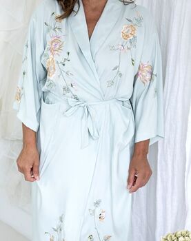 Special Offer Personalised Wedding Floral Dressing Gown Bride, 8 of 8