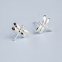 Sterling Silver Dainty Dragonfly Stud Earrings, thumbnail 3 of 5