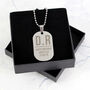 Personalised Initials Steel Dog Tag Necklace, thumbnail 5 of 7