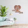 Heart Shaped Rose Metal Art 'Live, Laugh, Love' Decor, thumbnail 6 of 11