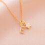 Sterling Silver Letter And Star Birthstone Necklace, thumbnail 3 of 12