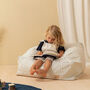 Armchair Beanbag In Twill Blue Stripe, thumbnail 1 of 5