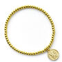Chelsea Football Club Gold Finish Ball Bead Bracelet, thumbnail 1 of 2