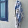 Padstow Peshtemal Towel Sky Blue / Beige, thumbnail 7 of 11