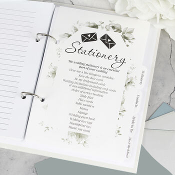Personalised Floral Watercolour Wedding Planner, 7 of 12