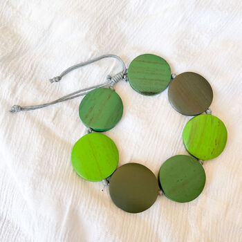 Earth Tone Wooden Circle Bracelets, 2 of 2