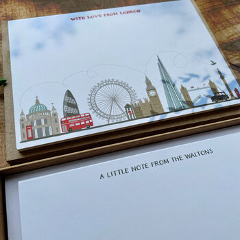 London Skyline Personalised Note Cards, 3 of 7