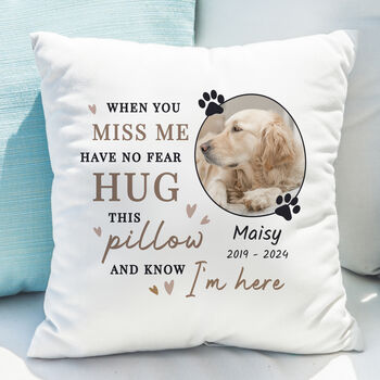 Personalised Dog Memorial Pet Photo Cushion, 2 of 2