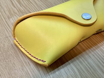 Personalised Yellow Leather Sunglasses Case, 8 of 12