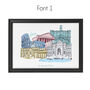 Personalised Rome Skyline Print, Landmarks Illustration, thumbnail 2 of 6